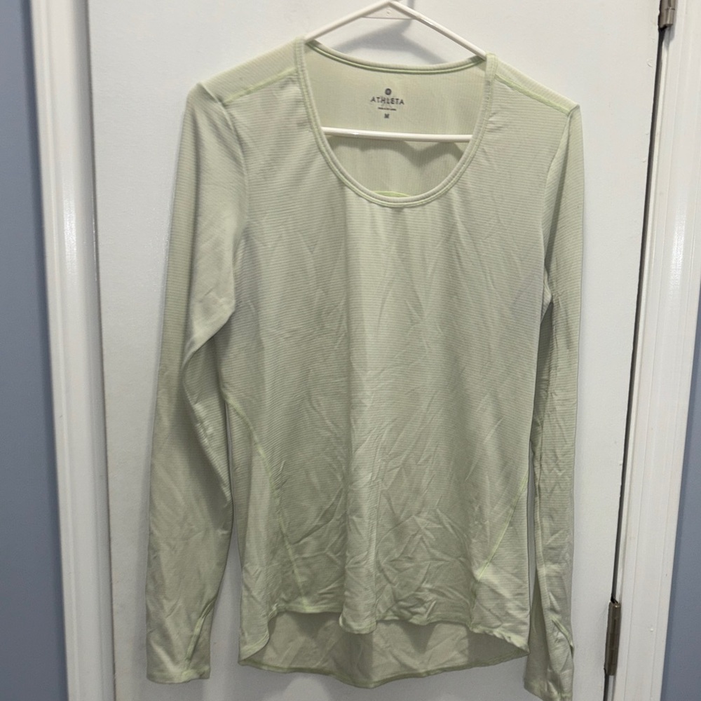 Athleta Women's Light Green Long Sleeve Top size medium